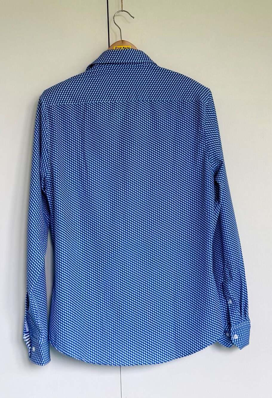 Denim & Flower Ricky Singh Blue Geo Print Tech Comfort Long Sleeve Shirt M - Picture 6 of 11